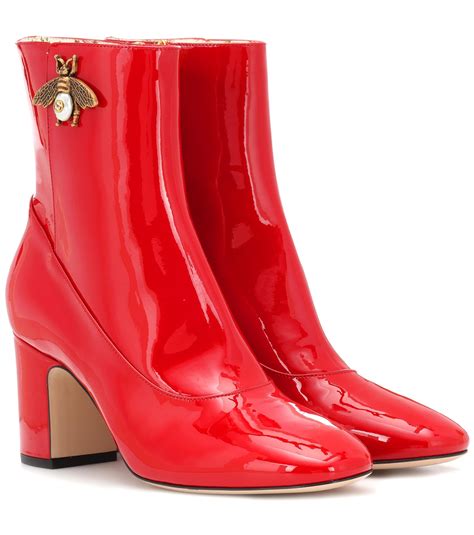 red gucci ankle boots|Gucci boots embellished.